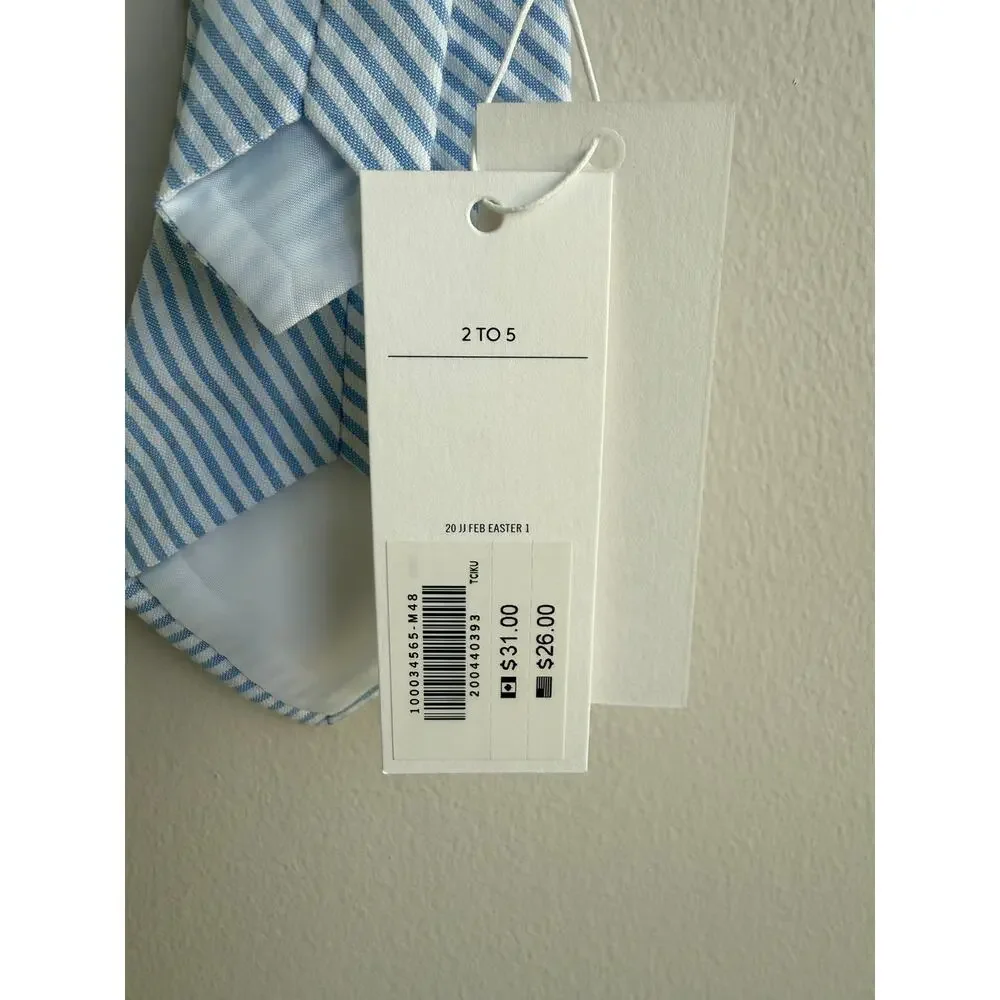 NWT Boys Blue and White Striped Tie
